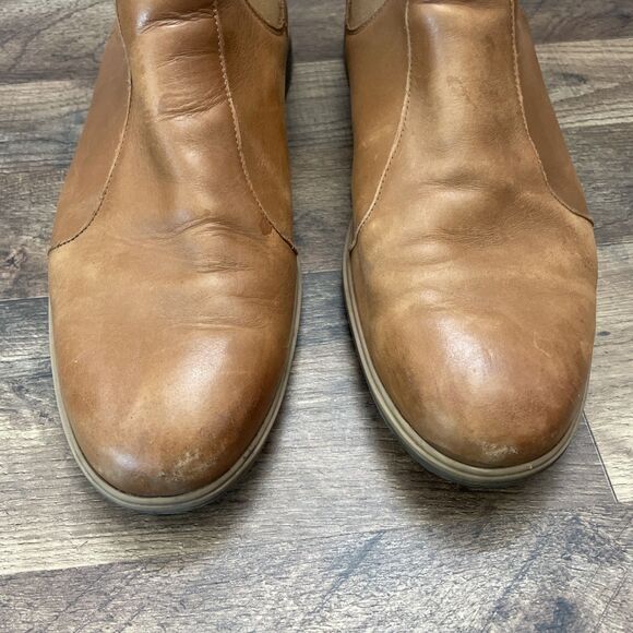 Amberjack Tan Leather Chelsea Ankle Boots Pull On Round Toe for Men Sz 11.5 main image 8